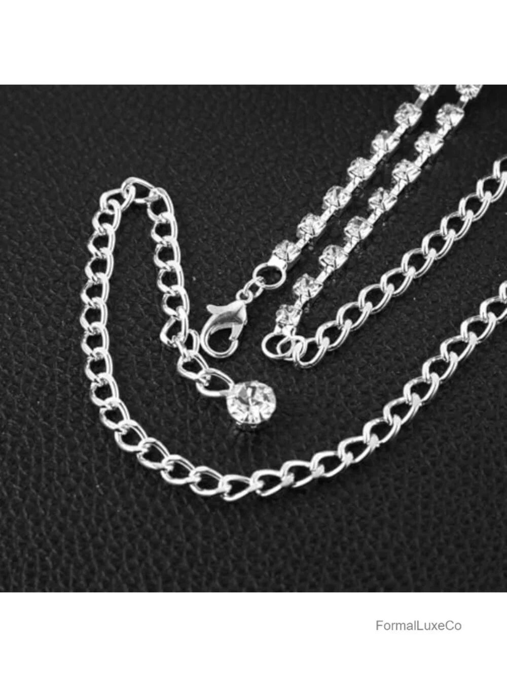 Rhinestone Crystal Waist Chain Adjustable Belly Chain for Women Dresses